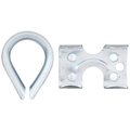 National Hardware Rope Clamp Kit, 14 in Dia Cable, Steel, Zinc N100-266